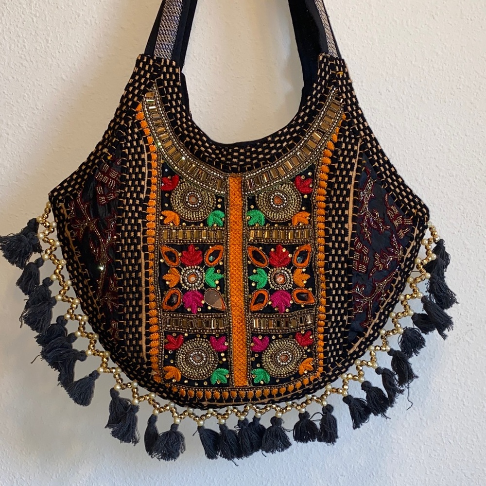 Embroidered Multicolor Boho Bag